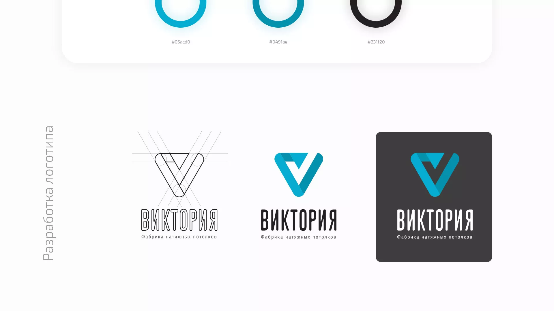 Разработка фирменного стиля компании по продаже и установке натяжных потолков в Светлом