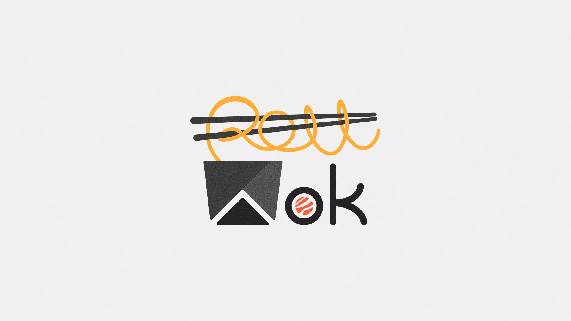 Разработка логотипа суши-бара «Roll Wok Club» в Светлом